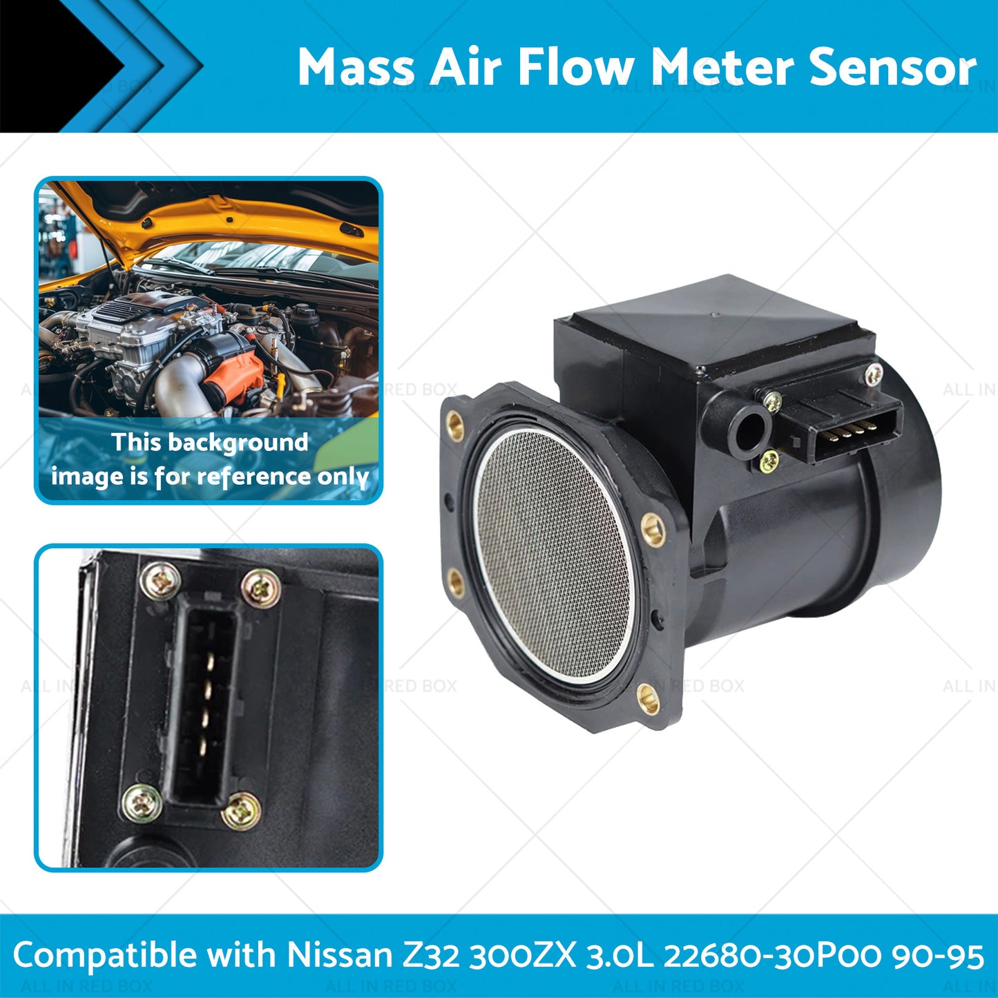 Mass Air Flow Meter Sensor Suitable for Nissan Z32 300ZX 3. 0L 22680-30P00 90-95