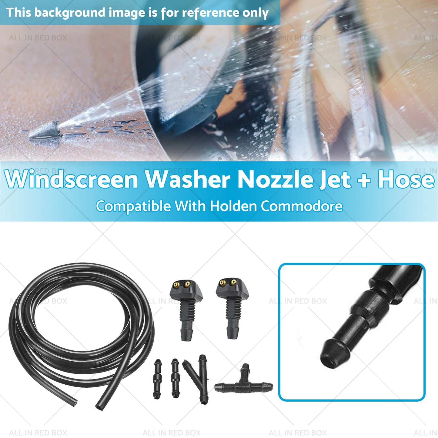 Windscreen Washer Nozzle Jet Hose Kit Suitable For Holden Commodore VB VC VH VK