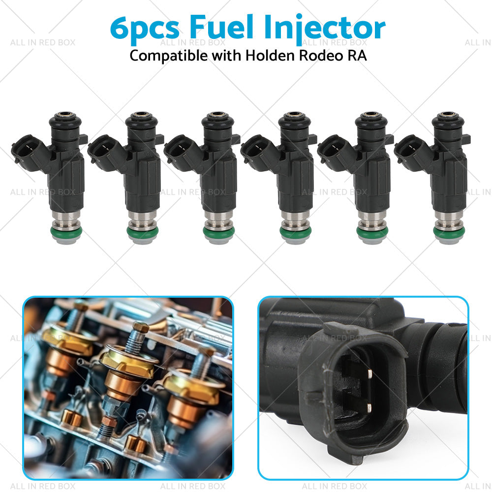 6PCS Fuel Injectors Suitable for Holden Rodeo RA JECS FBJC100 6VE1 3. 5L V6 03-06