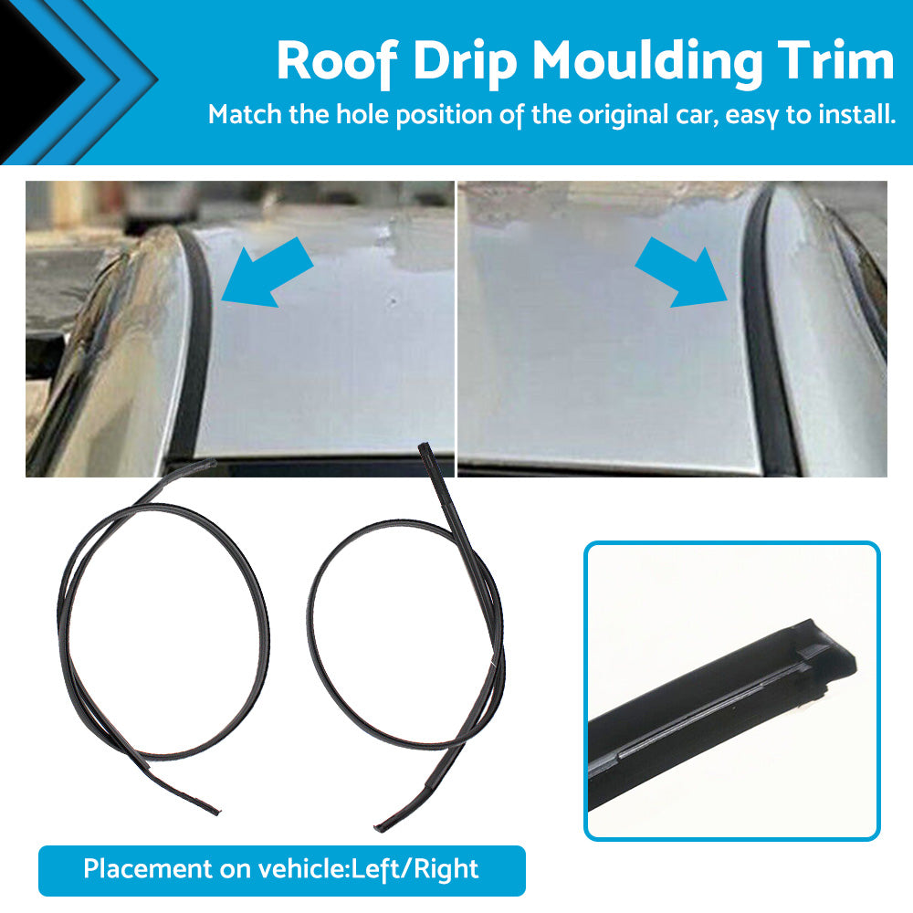 LH  and  RH Side Roof Drip Moulding Trim Suitable For 06-16 Toyota Yaris Hatchback