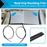 LH  and  RH Side Roof Drip Moulding Trim Suitable For 06-16 Toyota Yaris Hatchback