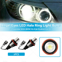 2x LED Halo Ring Light Bulbs Error Free Suitable For BMW X5 E39 E53 E60 E61 E63