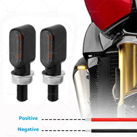 4x Motorcycle Indicators Turn Signal Blinkers Amber Mini LED Light Universal AU