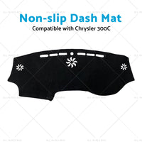 Black Non-Slip Dash Mat Suitable For Chrysler 300C 2012-2022 Dashboard Cover