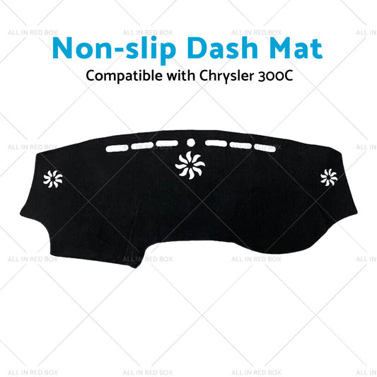 Black Non-Slip Dash Mat Suitable For Chrysler 300C 2012-2022 Dashboard Cover