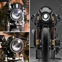 Motorcycle 6. 5inch LED Headlight DRL Hi Lo Running Light Suitable For Cafe Racer