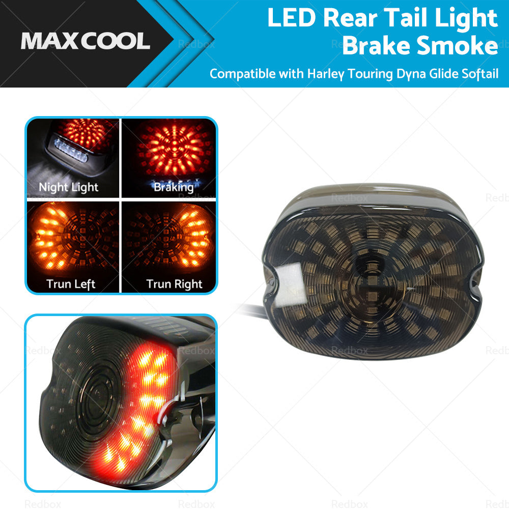 LED Rear Tail Light Brake Smoke Suitable For Harley Touring Dyna Glide Softail