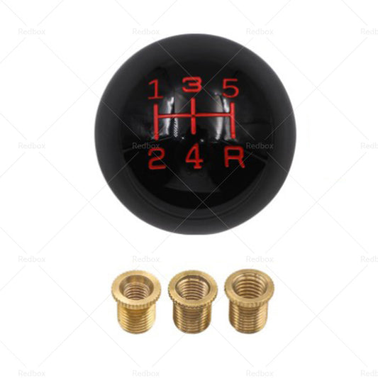 1 Set Universal 5 Speed Car MT Manual Round Ball Gear Shift Knob Shifter Lever