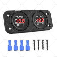 Digital LED Volt Meter Dual Battery Monitor Boat Voltage Marine Gauge DC 12V-24V