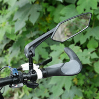 Bicycle Bike Cycle Handlebar Rear View Mirrors Rearview Rectangle Back Mirror