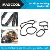 Oil Filter Housing Gasket Kit Fit For BMW E46 318i 318 E87 120i E90 320i N42 N46