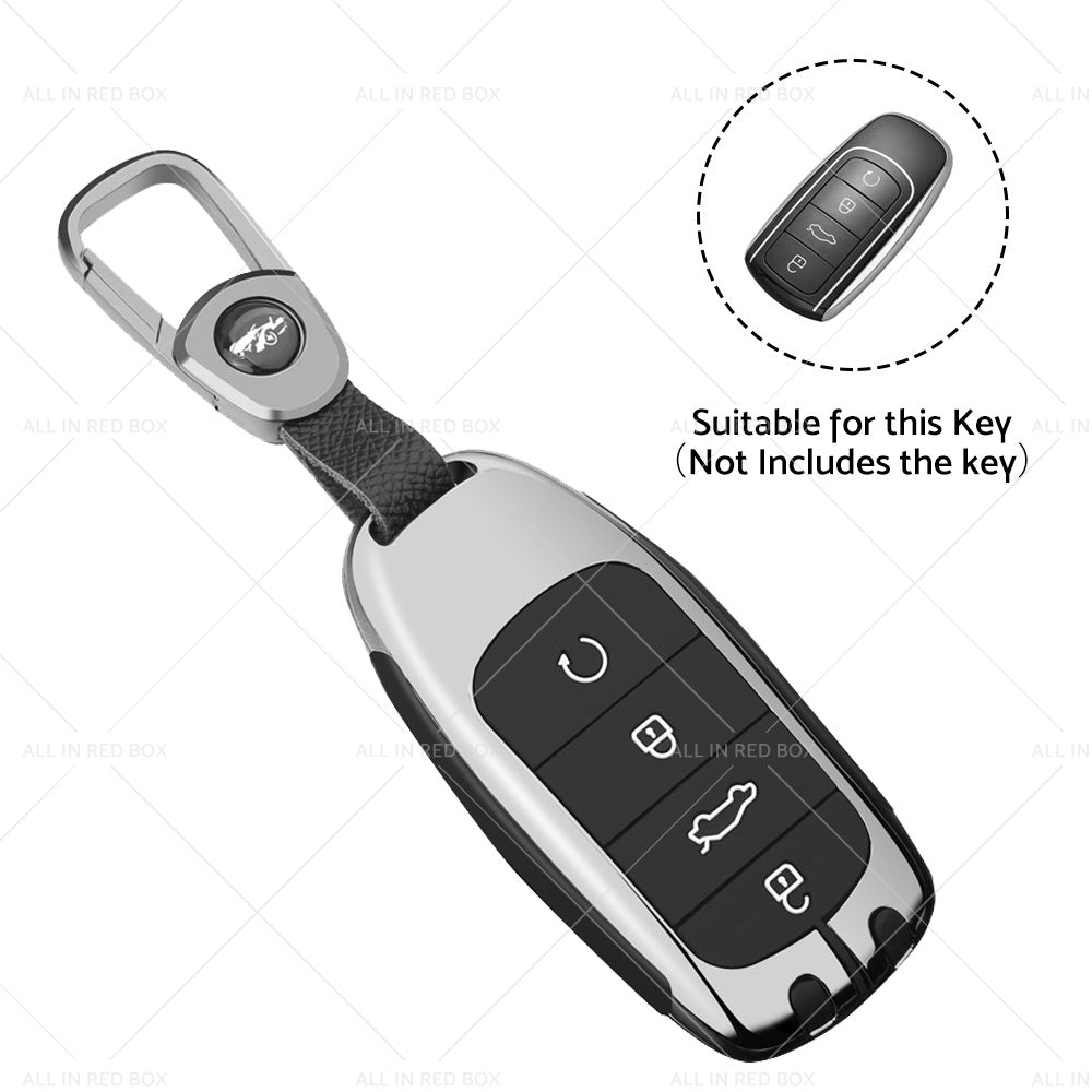 Zinc Alloy Remote Key Fob Case Cover Shell Suitable For Chery Omoda 5 Black