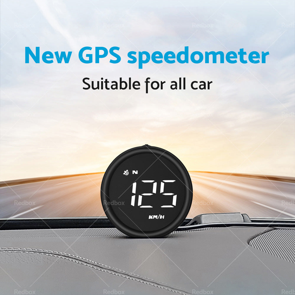 Car Digital Speedometer GPS Head Up Display MPH or KM Overspeed Tired Warning Alarm