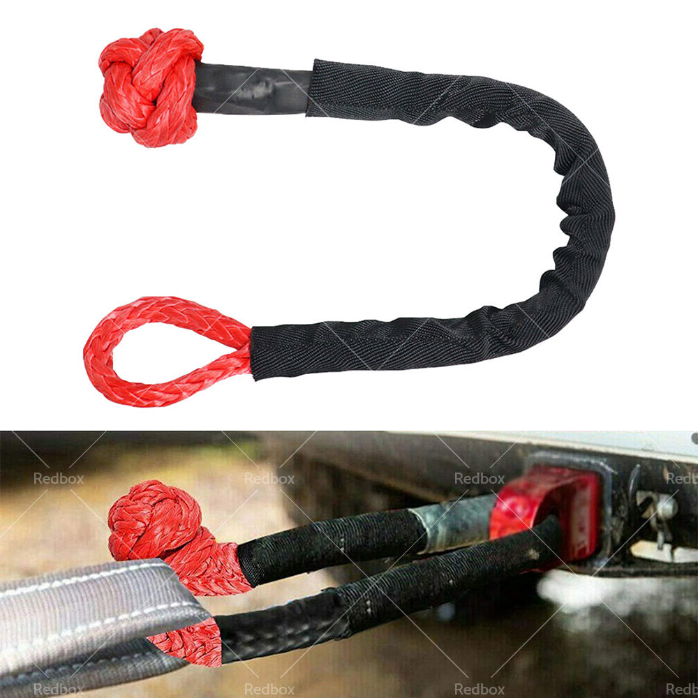 Recovery Ring Snatch Block Pulley 37479lbs & Soft Shackle Tow Winch Rope Straps