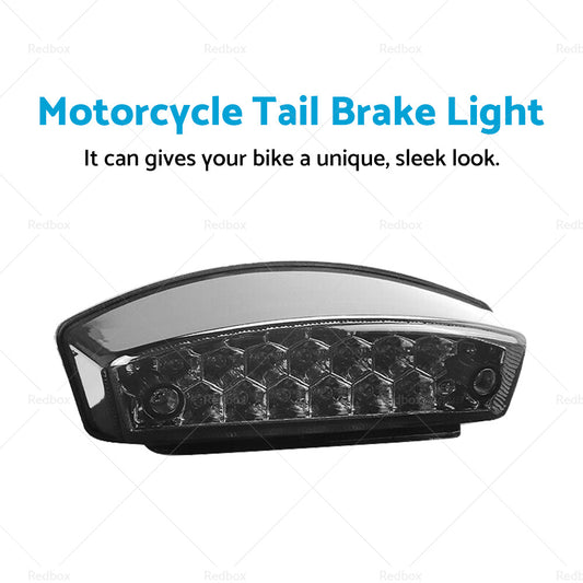 Universal Smoke Motorcycle LED Rear Brake Stop Tail light License Plate light