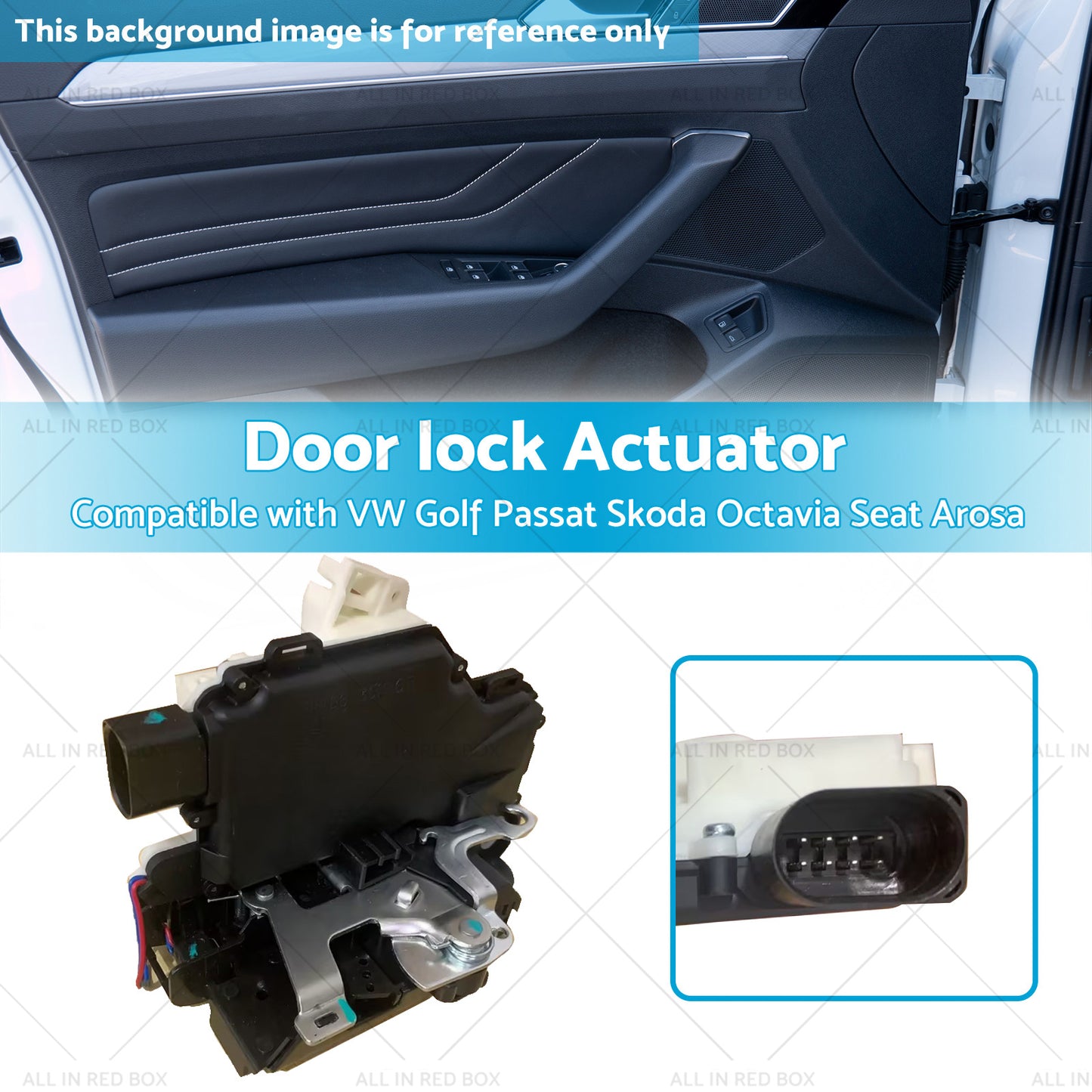 Door Lock Actuator Front Left Passenger Side For VW GOLF Beetle Skoda 3B1837015A