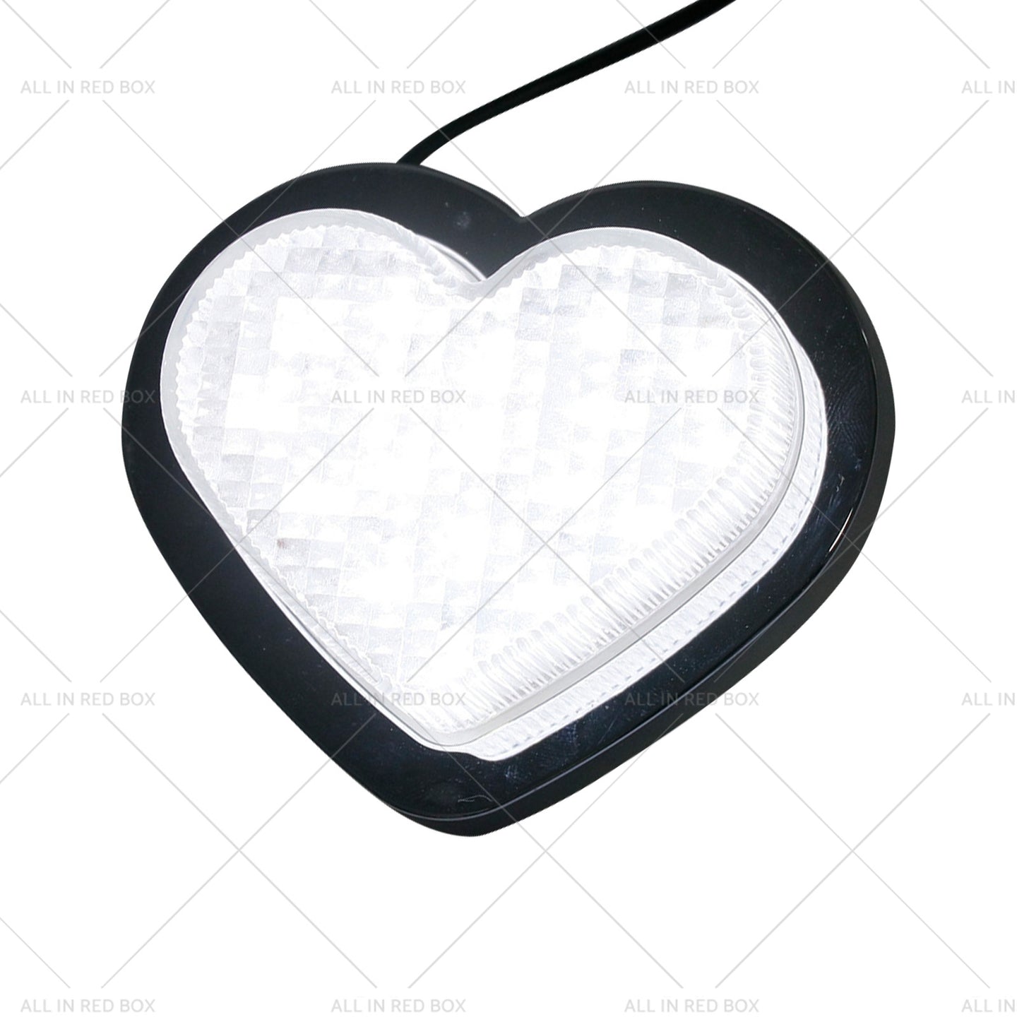 {{ Heart Pair 12V LED Side Marker Indicators Clear Flash White }} - Buy Car Parts Online at {{ Kaka Auto Parts }}.