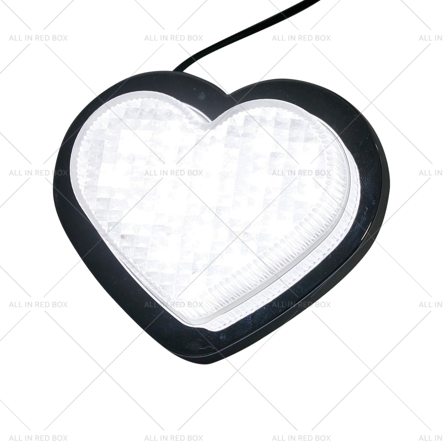 {{ Heart Pair 12V LED Side Marker Indicators Clear Flash White }} - Buy Car Parts Online at {{ Kaka Auto Parts }}.