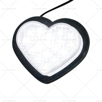 {{ Heart Pair 12V LED Side Marker Indicators Clear Flash White }} - Buy Car Parts Online at {{ Kaka Auto Parts }}.