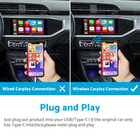 Smart 5G Wifi Carplay Dongle Wired to Wireless Car play USB Adapter Mirror link