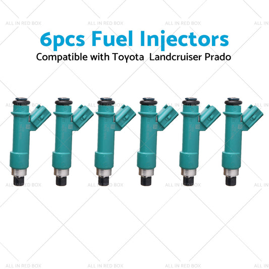 6x Fuel Injectors Suitable For Landcruiser Prado FJ Cruiser Hilux 1GRFE V6 4.0L