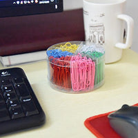 300 Pieces 6 Colors Paper Clips 2 Inch White Yellow Pink Red Blue Red Green