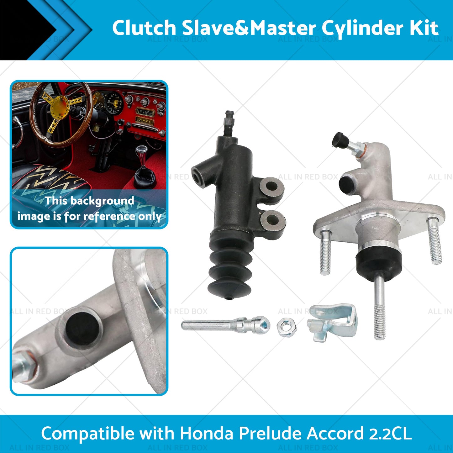 Clutch Slave and Master Cylinder Kit Suitable for 92-01 Honda Prelude Accord 2. 2CL