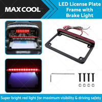 {{ Motorcycle License Plate Frame Bracket w  LED Brake Light  Suitable For Harley }} - Buy Car Parts Online at {{ Kaka Auto Parts }}.