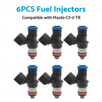 6PCS Fuel Injector Suitable For Mazda CX-9 CX9 TB 3. 7L CA CAY Petrol SUV 07-19