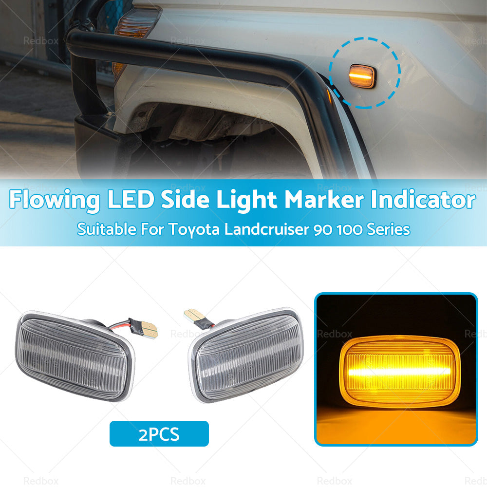 Flowing LED Side Light Marker Indicator Suitable For Toyota Landcruiser 90 100