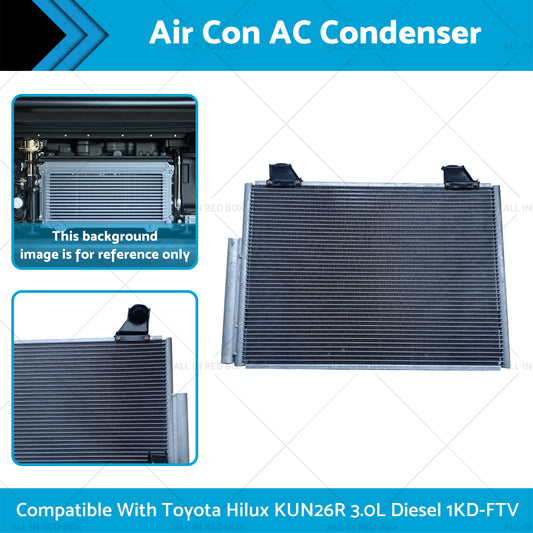 Air Con AC Condenser Suitable for Toyota Hilux KUN26R 3.0L Diesel 1KD-FTV 05-15