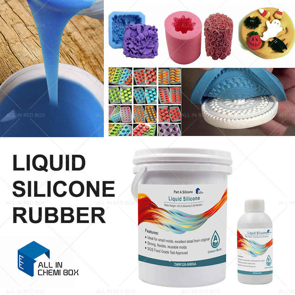 SH25 Liquid Silicone Rubber Mould Making Kit 100 3 Mix - 1Kg 2Kg 5Kg 10Kg Blue