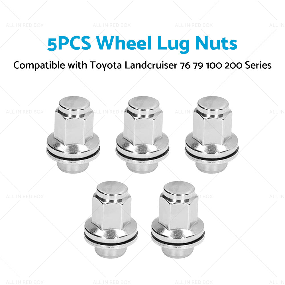 5PCS 14x1. 5 Alloy Wheel Lug Nuts Suitable for Landcruiser 76 79 100 200 Series