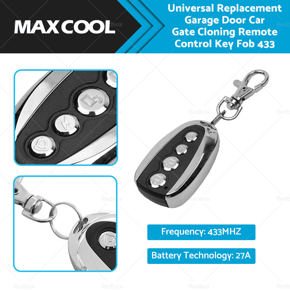 433Mhz Universal Replacement Garage Door Car Gate Cloning Remote Control Key Fob