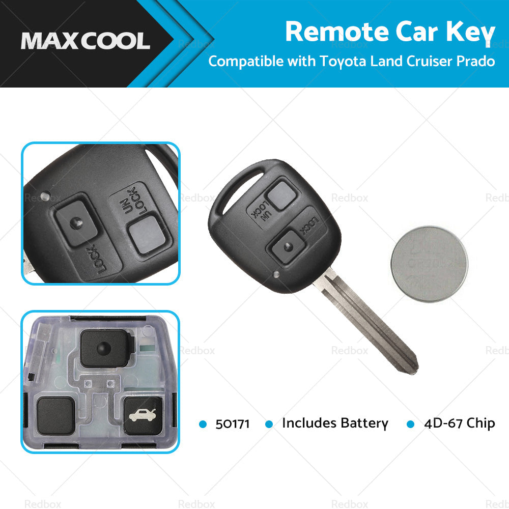 Remote Car Key 50171 4D-67 Chip Suitable for Toyota Prado 120 RAV4 Kluger Tarago