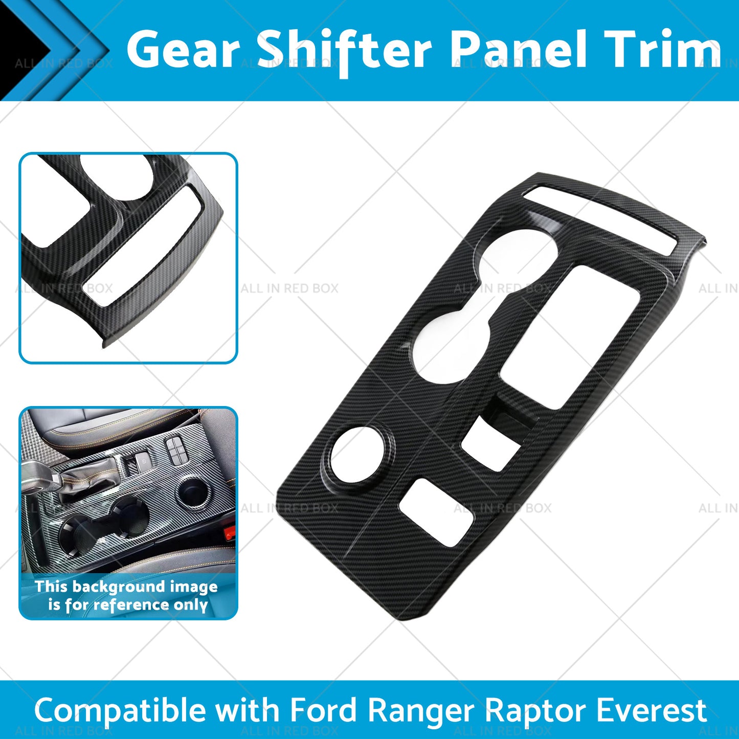 Suitable For Ford Ranger Raptor Carbon Gear Shifter Panel Console Protector Trim