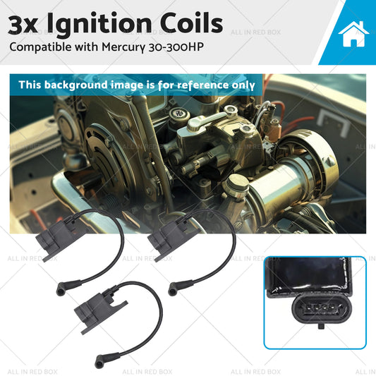 {{ 827509A10 114-7509 3x Ignition Coils Suitablefor Mercury 30-300HP Outboard Motor }} - Buy Car Parts Online at {{ Kaka Auto Parts }}.