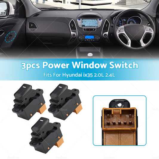 3Pcs Window Switch Passenger Side For Hyundai IX35 2.0L 2.4L 93580-2Z00