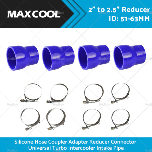 4x 2 to 2.5 Reducer Straight Silicone Hose Coupler Turbo Intercooler Intake Pipe