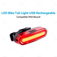 120 Lumens LED Bike Tail Light USB Rechargeable Powerful Bicycle Rear Light