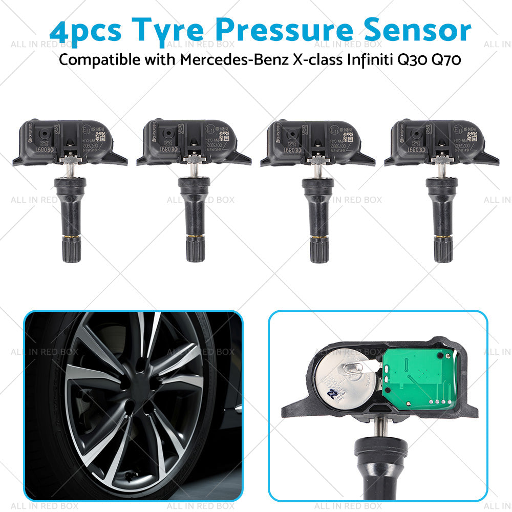 4PCS Tyre Pressure Sensor 40700-5ZH0A Suitable for Mercedes X Class 2017-2020