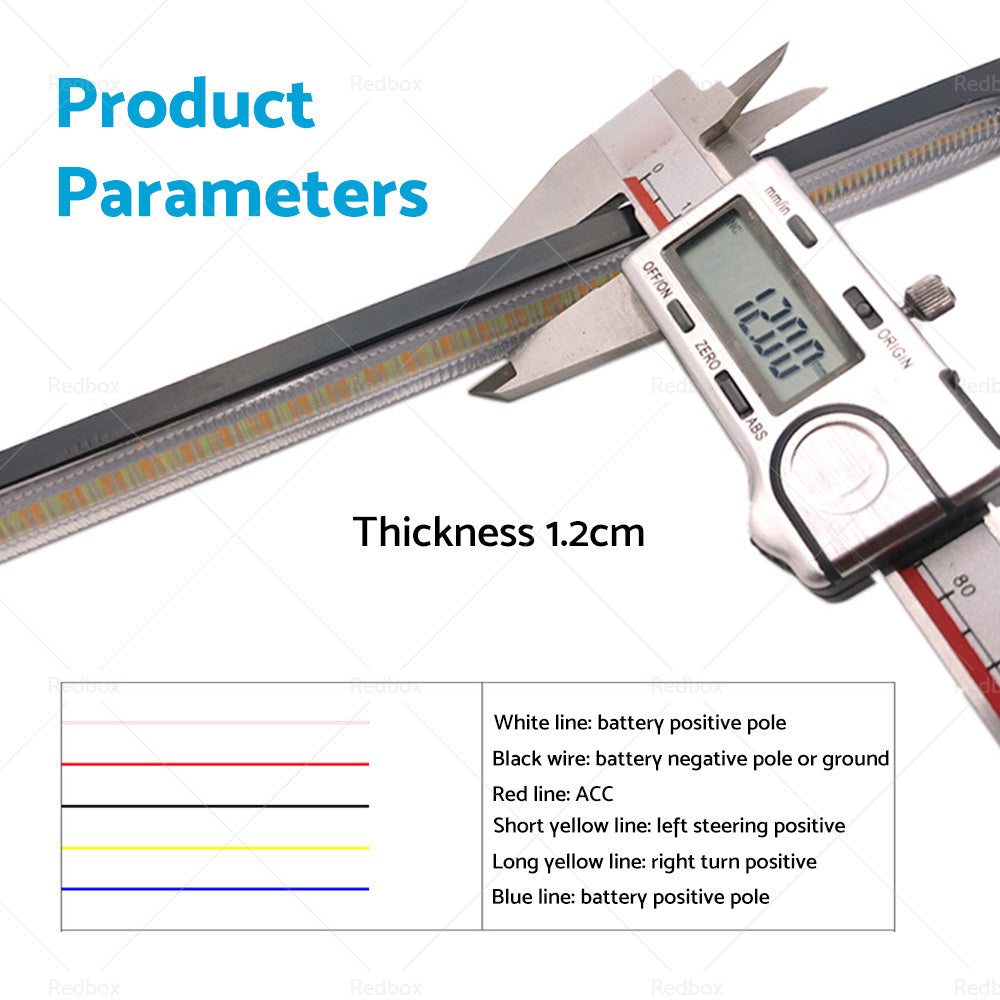 2x 15cm DRL LED Strip Lights Daytime Running Sequential Turn Signal Lamp