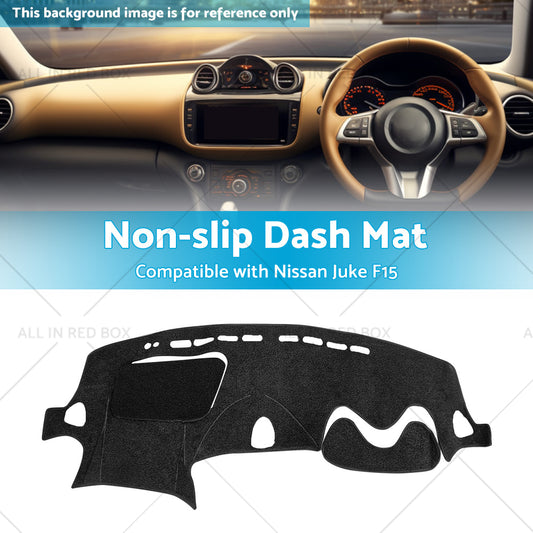 Black Non-Slip Dash Mat Suitable For Nissan JUKE F15 2011-2019 Dashboard Cover