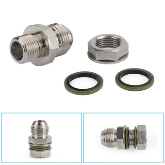 compare product Turbo Oil Pan Sump Return Drain Adapter 315-04301-010 Fitting 10AN to M18x1. 5