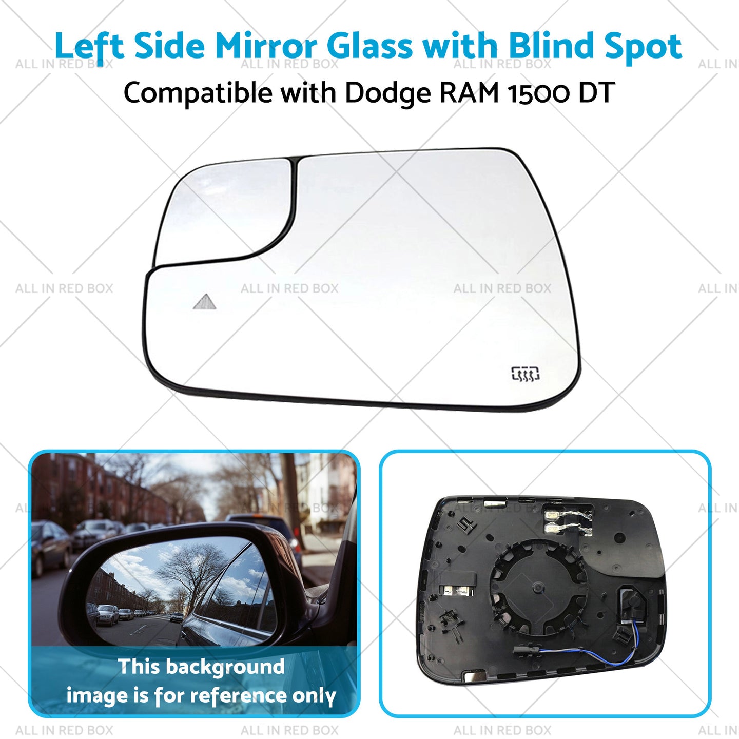 {{ Mirror Glass with Blind Spot Left Side Suitable for Dodge RAM 1500 DT 19缂佲剝寮22 }} - Buy Car Parts Online at {{ Kaka Auto Parts }}.