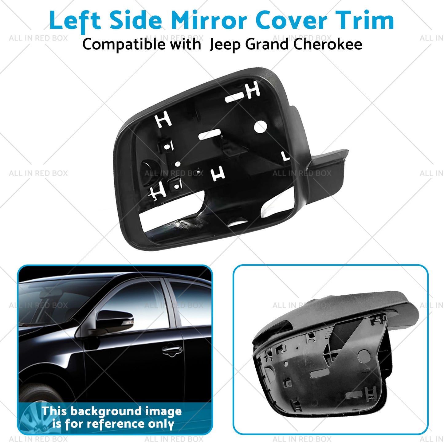 Left Side Mirror Cover Trim Frame Suitable for Jeep Grand CherokeeWK 2010-on