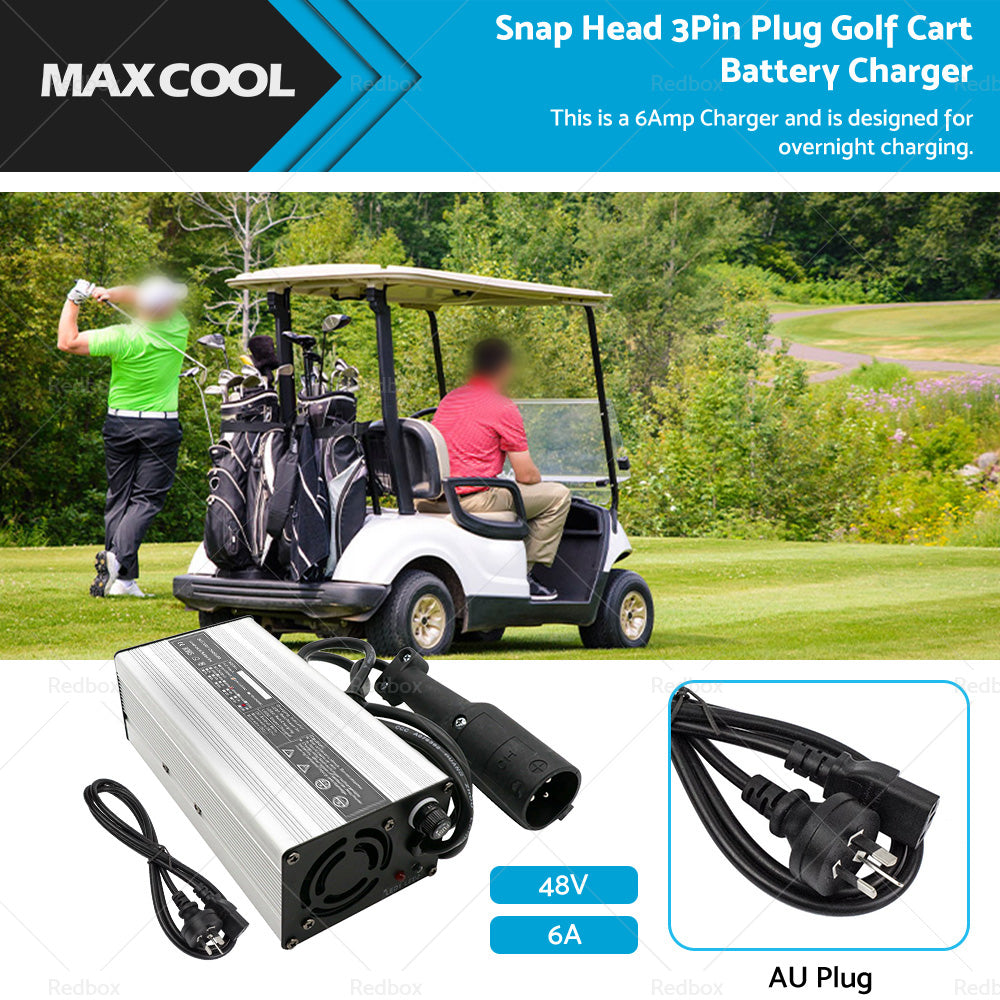 48V or 6A Snap Head 3Pin Plug Golf Cart Battery Charger Suitable For EZ-GO TXT Club