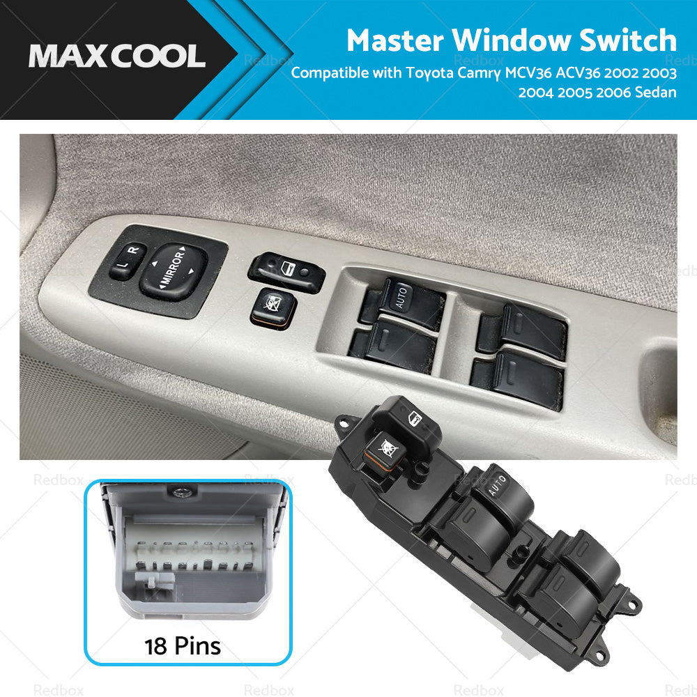 Master Window Switch Suitable For Toyota Camry MCV36 ACV36 2002-2006 Driver Side