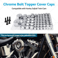 Chrome Bolt Topper Cover Caps Suitable for Harley Twin Cam Softail 07-13