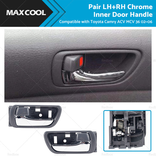 Pair Inner Door Handle Front Rear Chrome Suitable For Toyota Camry CV 36 02~06